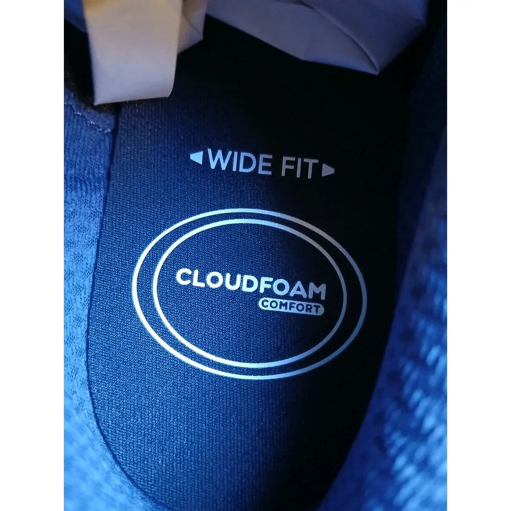Adidas Cloudfoam Flex Laces Mens Running Shoes Shadow Navy HQ4853 Size 8.5